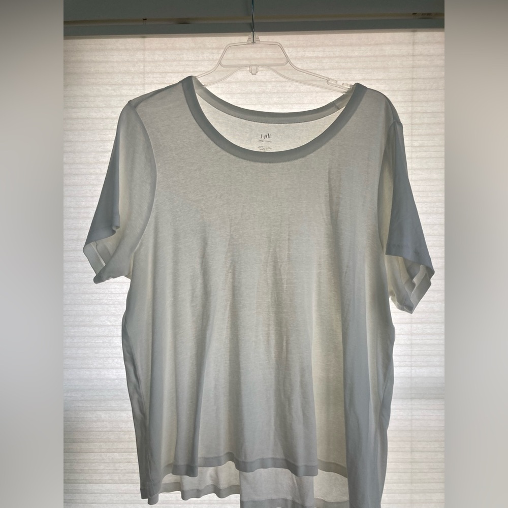 J. Jill Classic White Short Sleeve Tee